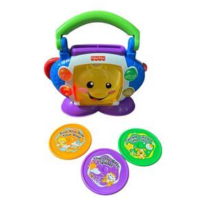 Fisher Price Laugh and Learn Sing With Me CD Player Complete 3 Discs 2008 WORKS